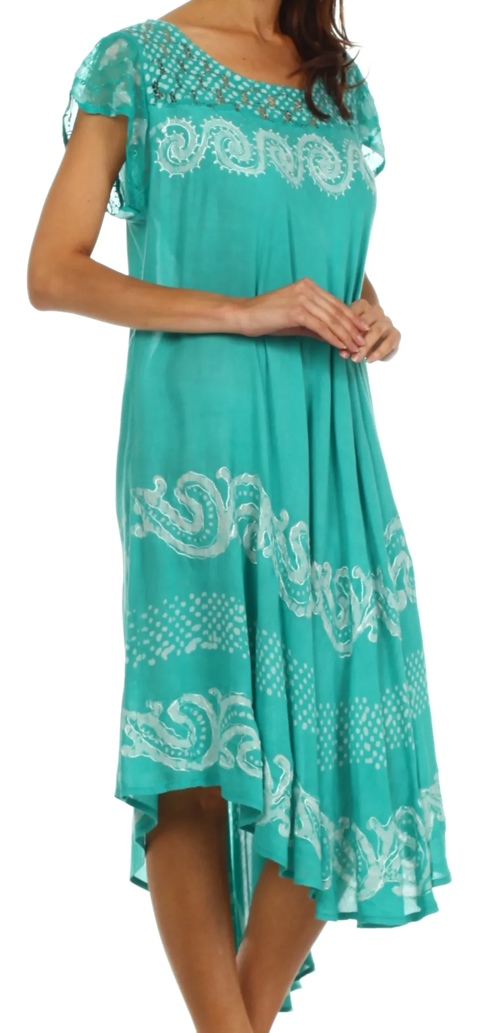 Sakkas Calista Embroidered Caftan Dress