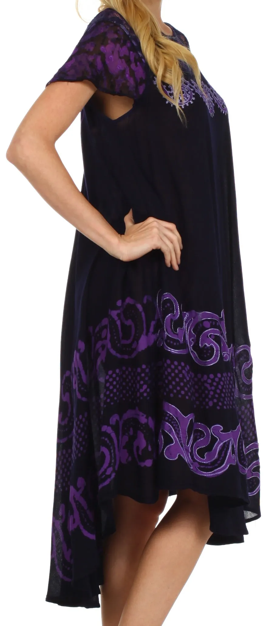 Sakkas Calista Embroidered Caftan Dress