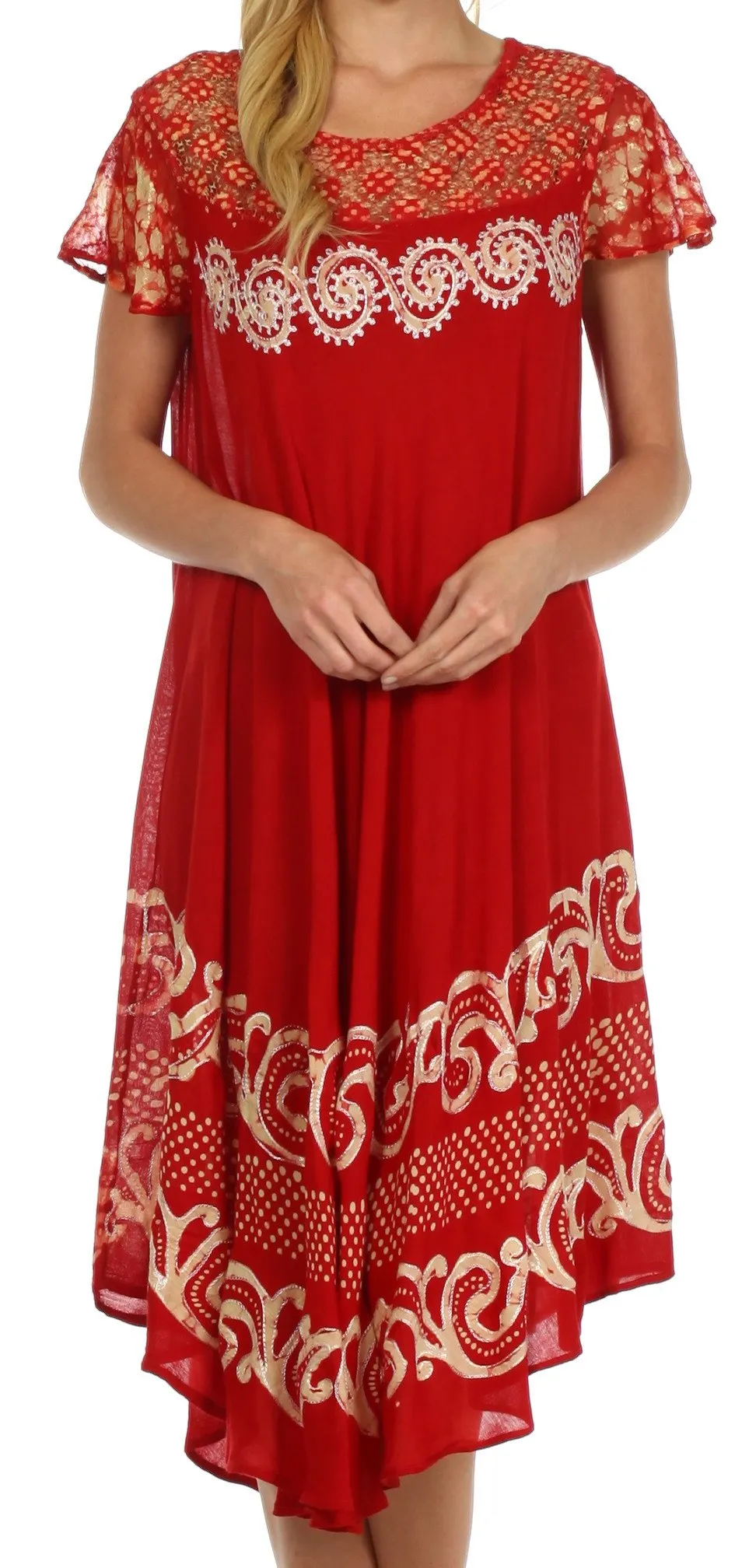 Sakkas Calista Embroidered Caftan Dress