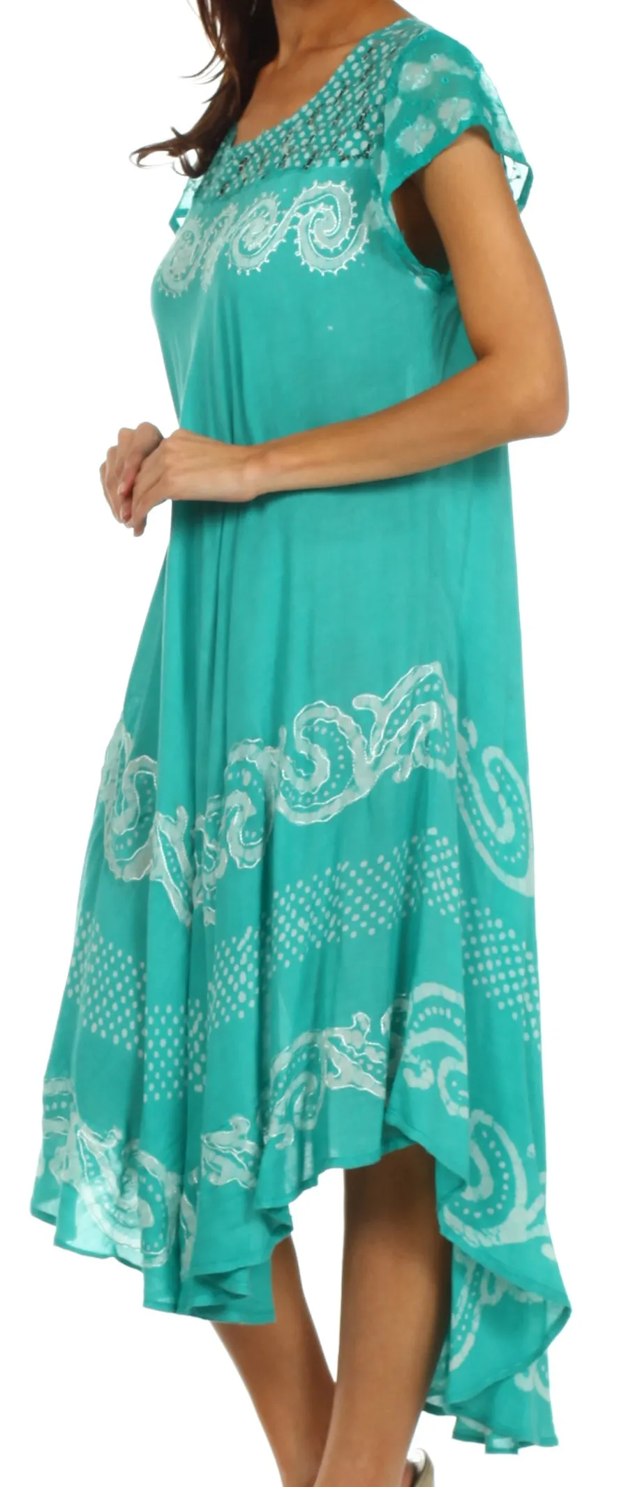 Sakkas Calista Embroidered Caftan Dress