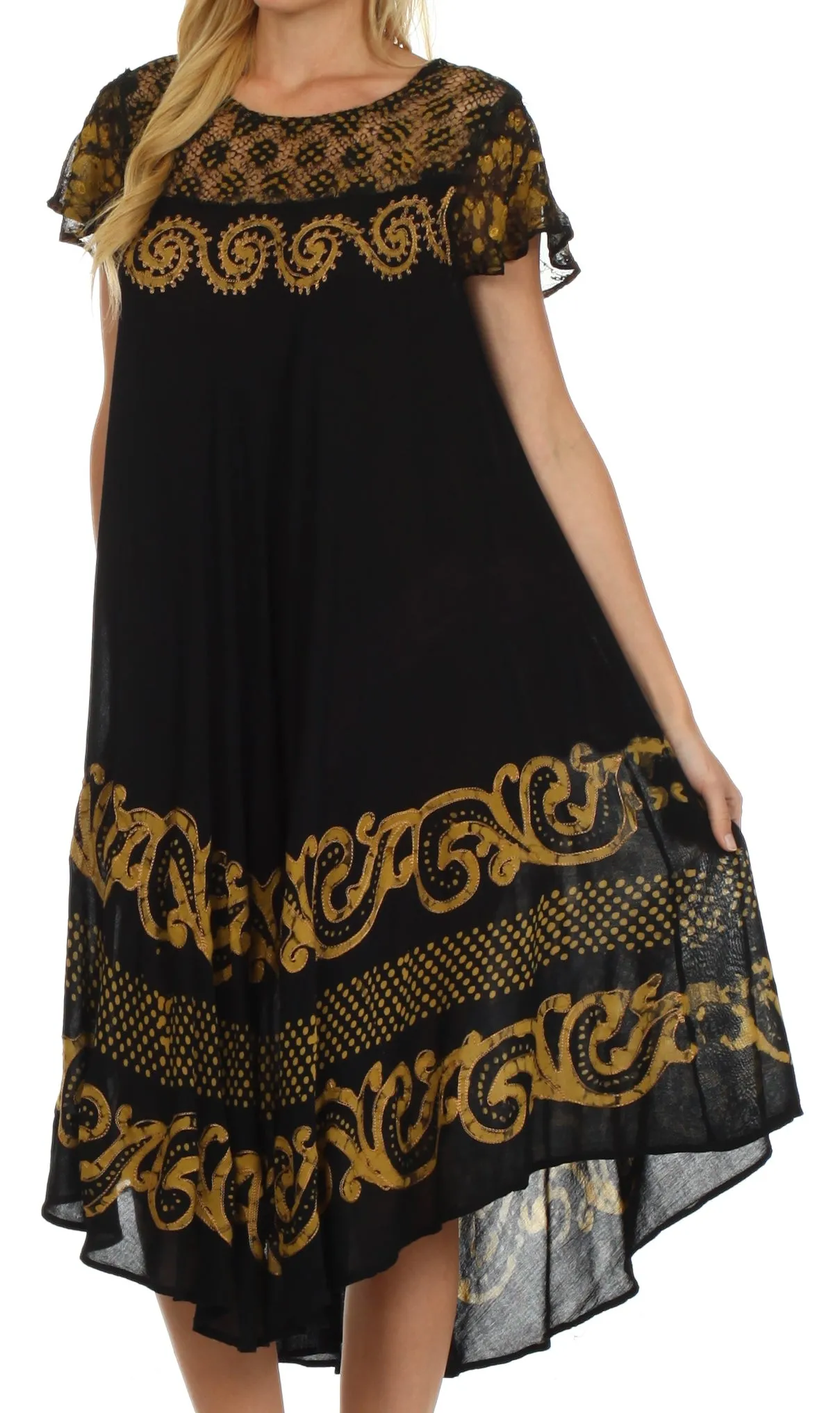 Sakkas Calista Embroidered Caftan Dress
