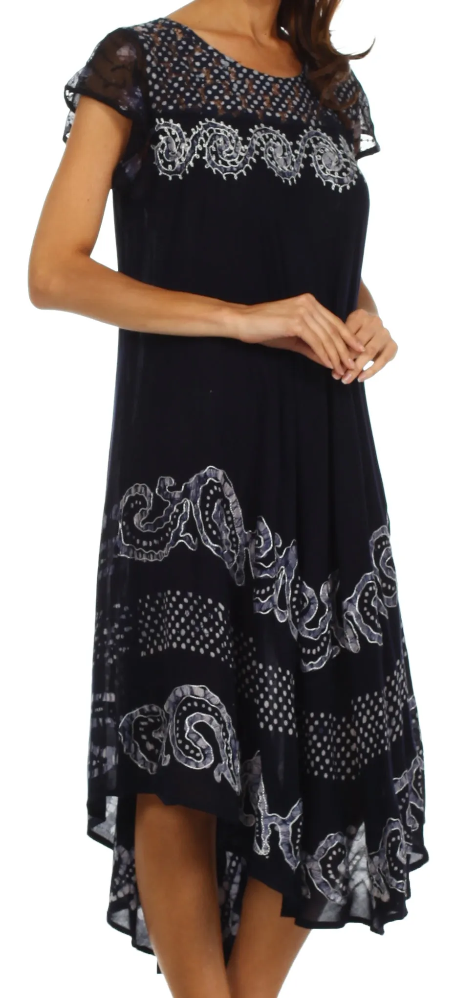 Sakkas Calista Embroidered Caftan Dress