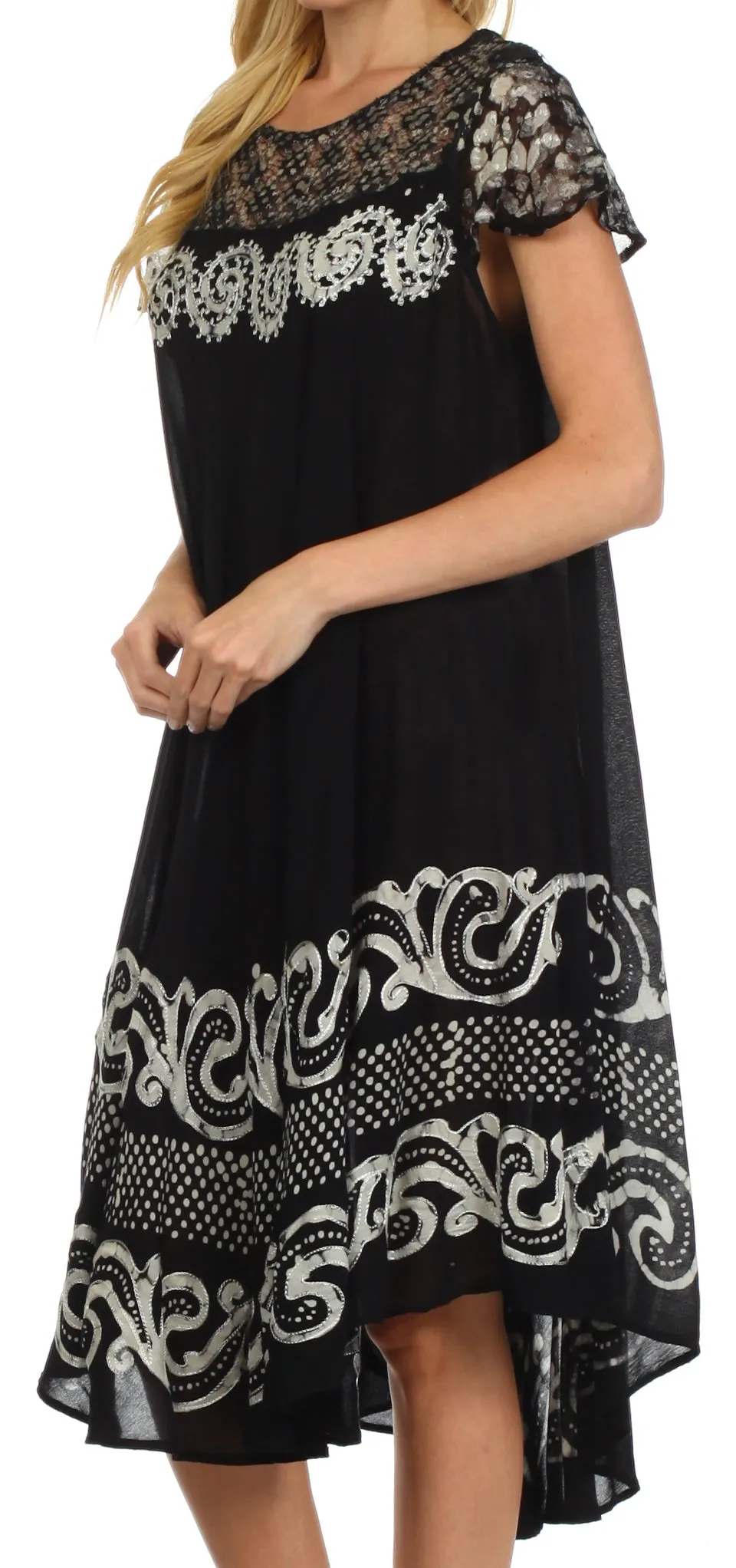 Sakkas Calista Embroidered Caftan Dress