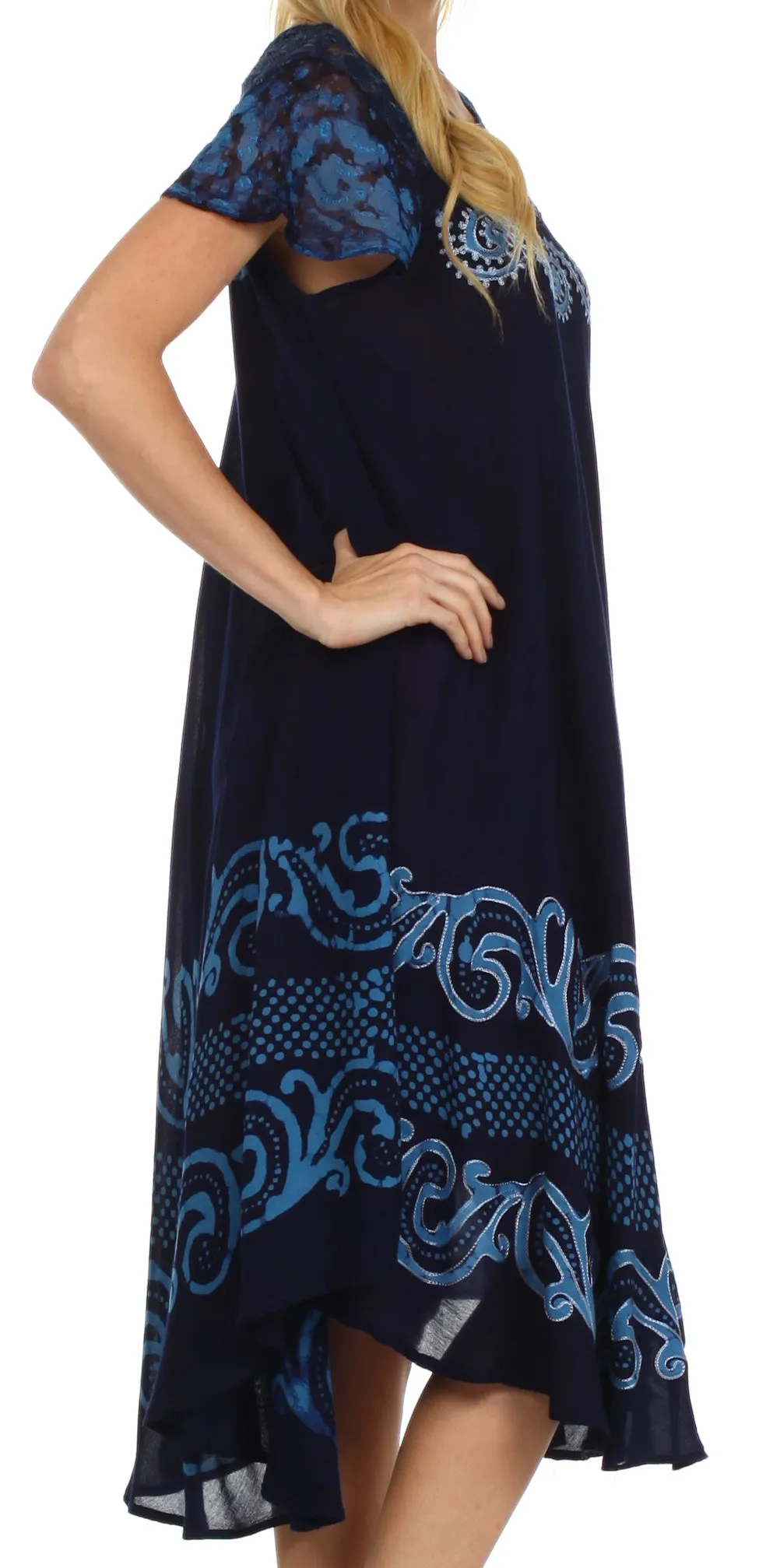 Sakkas Calista Embroidered Caftan Dress
