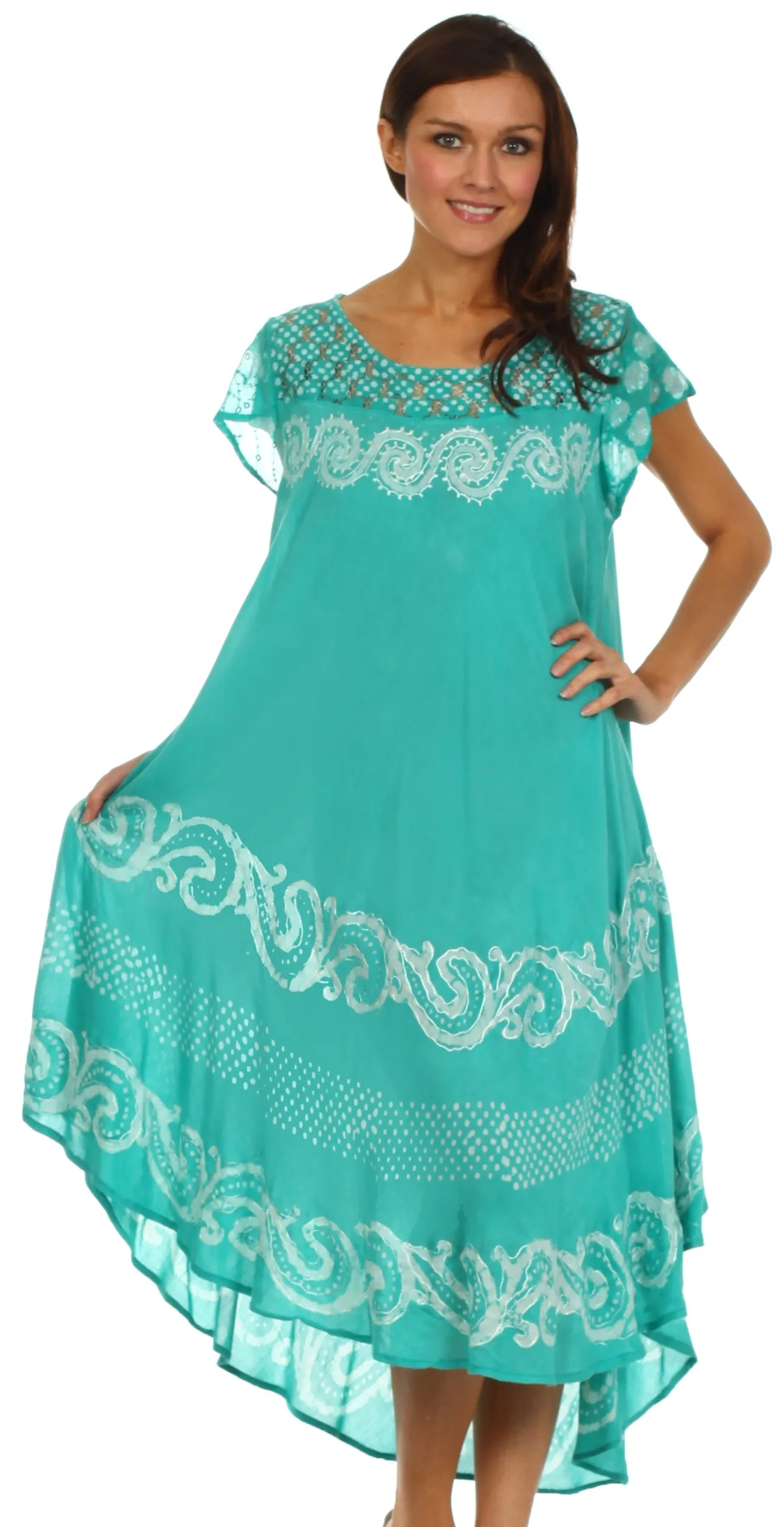 Sakkas Calista Embroidered Caftan Dress