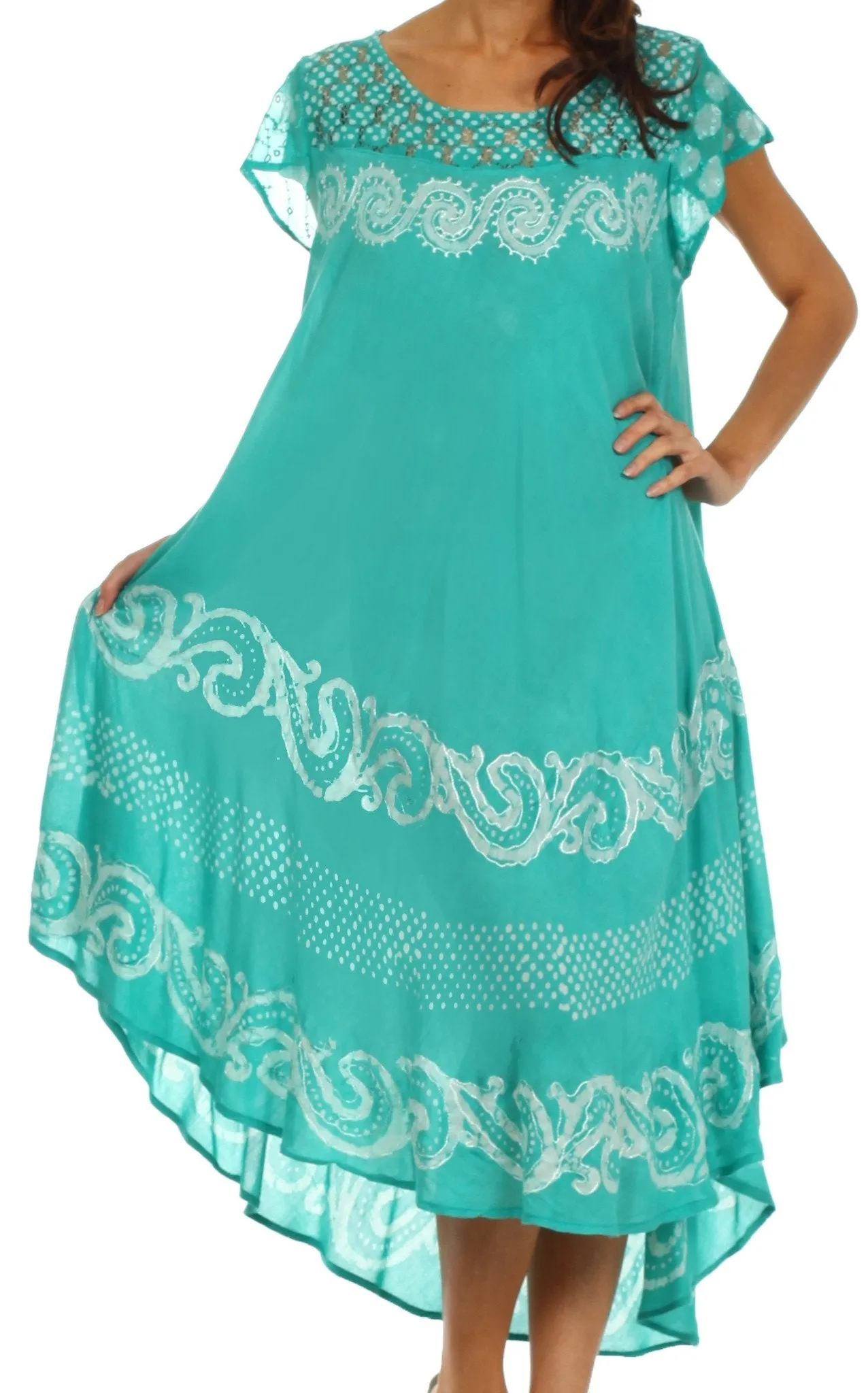 Sakkas Calista Embroidered Caftan Dress