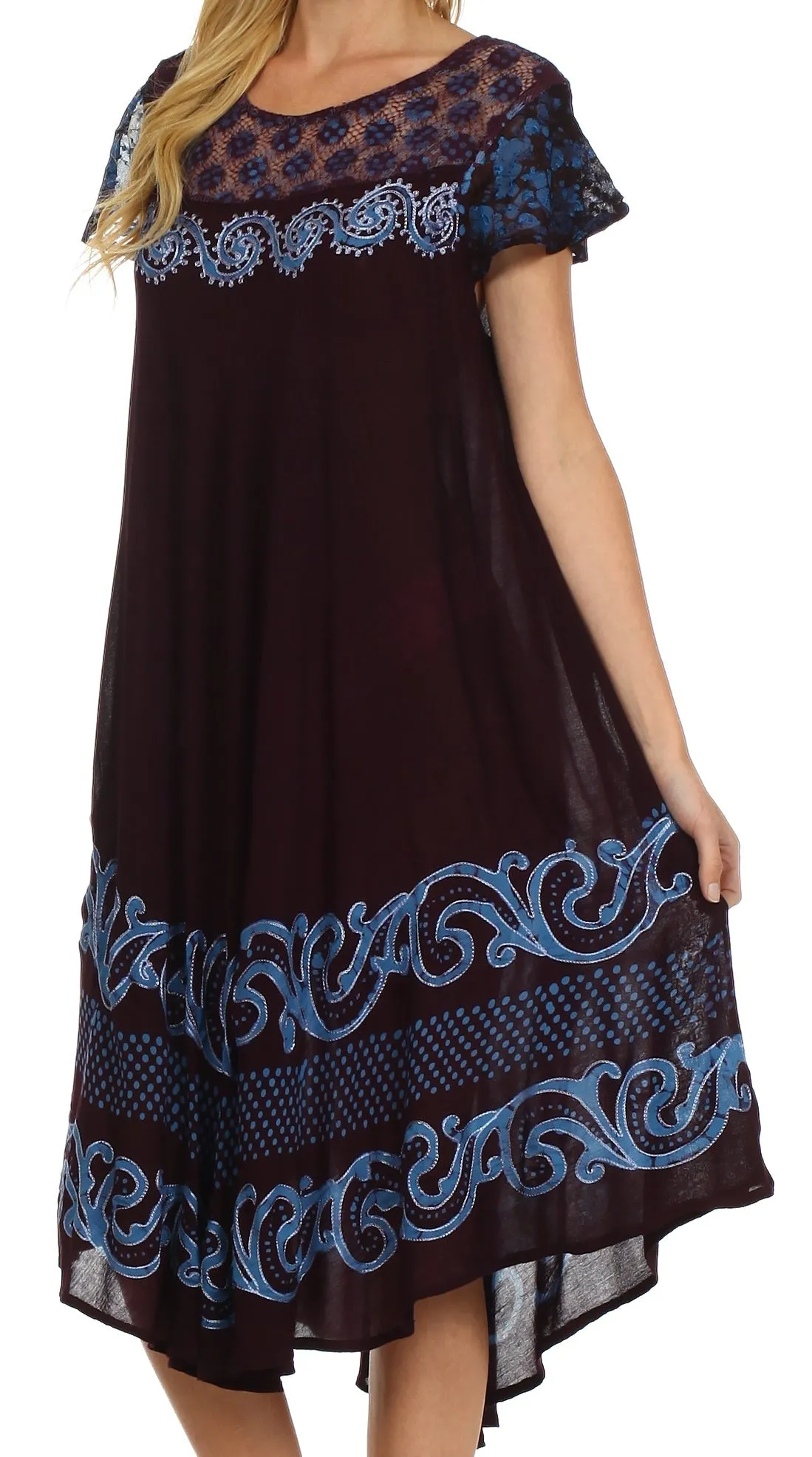 Sakkas Calista Embroidered Caftan Dress