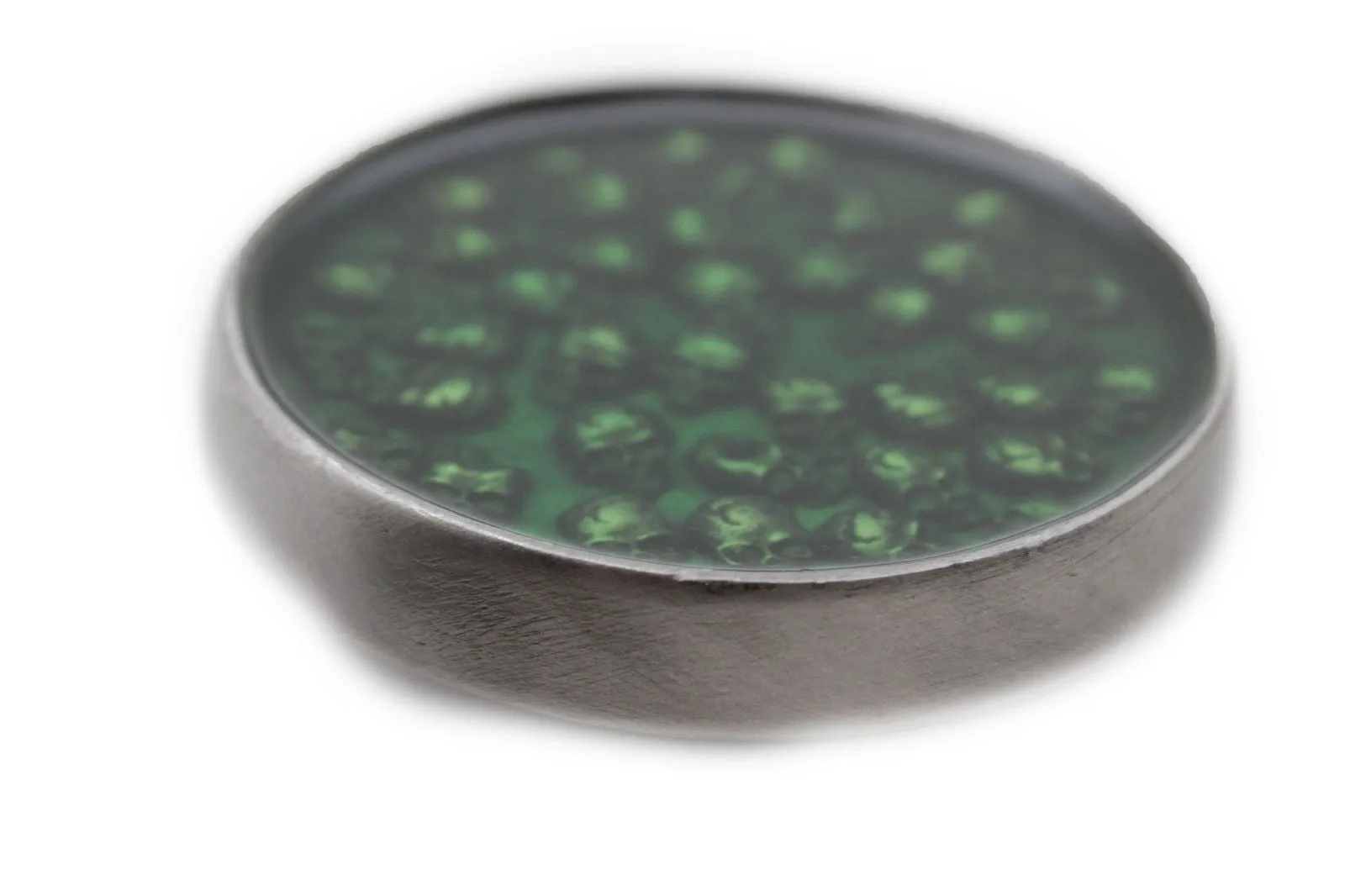 Silver Metal Round Belt Buckle Skeleton Skulls Gothic Green Brown Men Halloween Punk Accessories