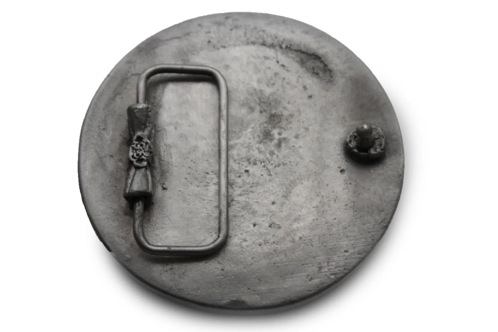 Silver Metal Round Belt Buckle Skeleton Skulls Gothic Green Brown Men Halloween Punk Accessories