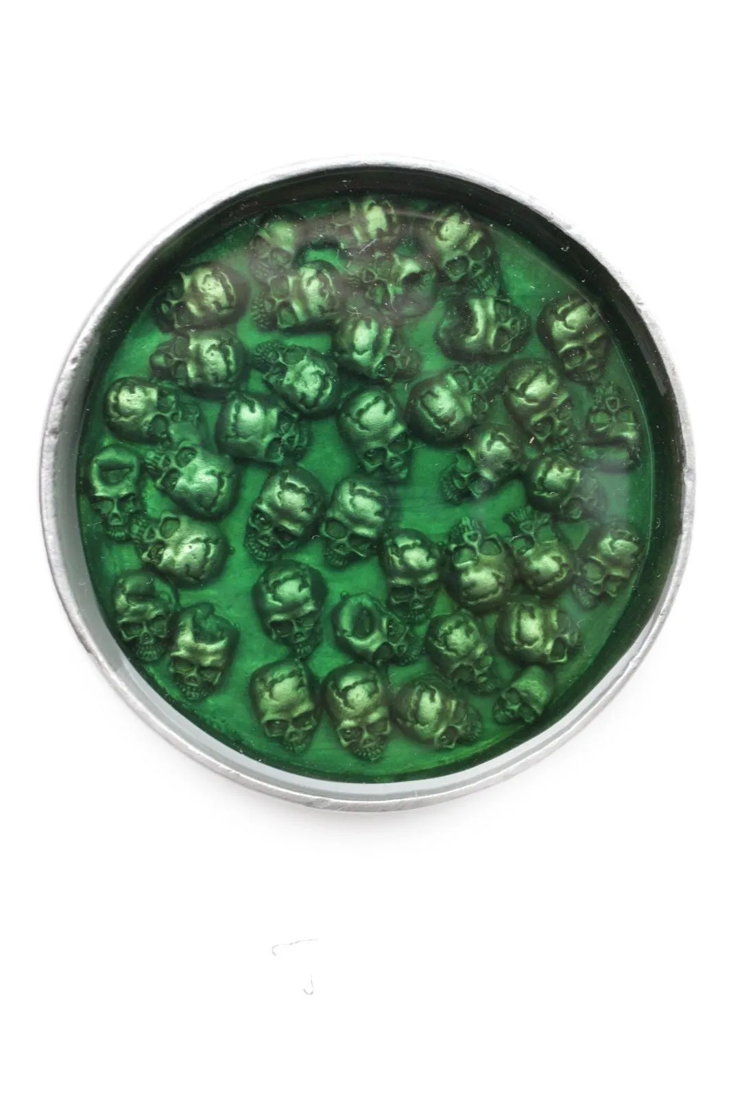 Silver Metal Round Belt Buckle Skeleton Skulls Gothic Green Brown Men Halloween Punk Accessories