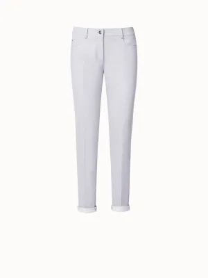Slim Cotton Denim Stretch Pants