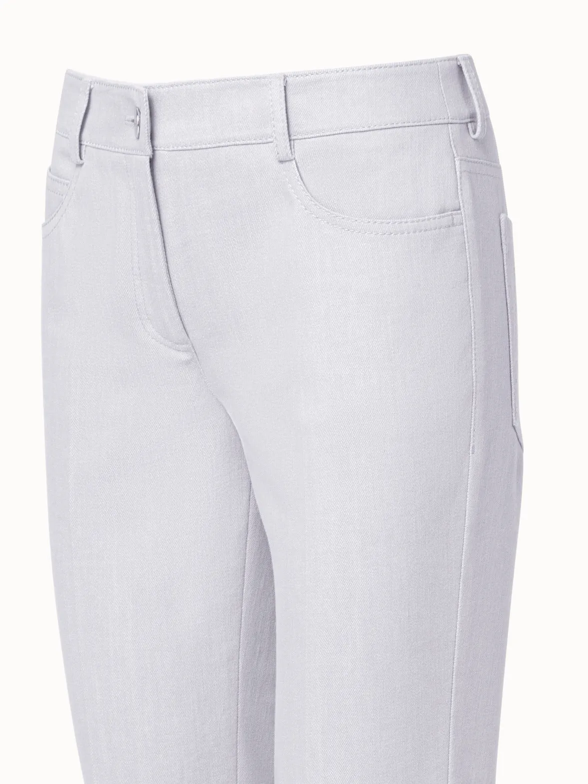 Slim Cotton Denim Stretch Pants