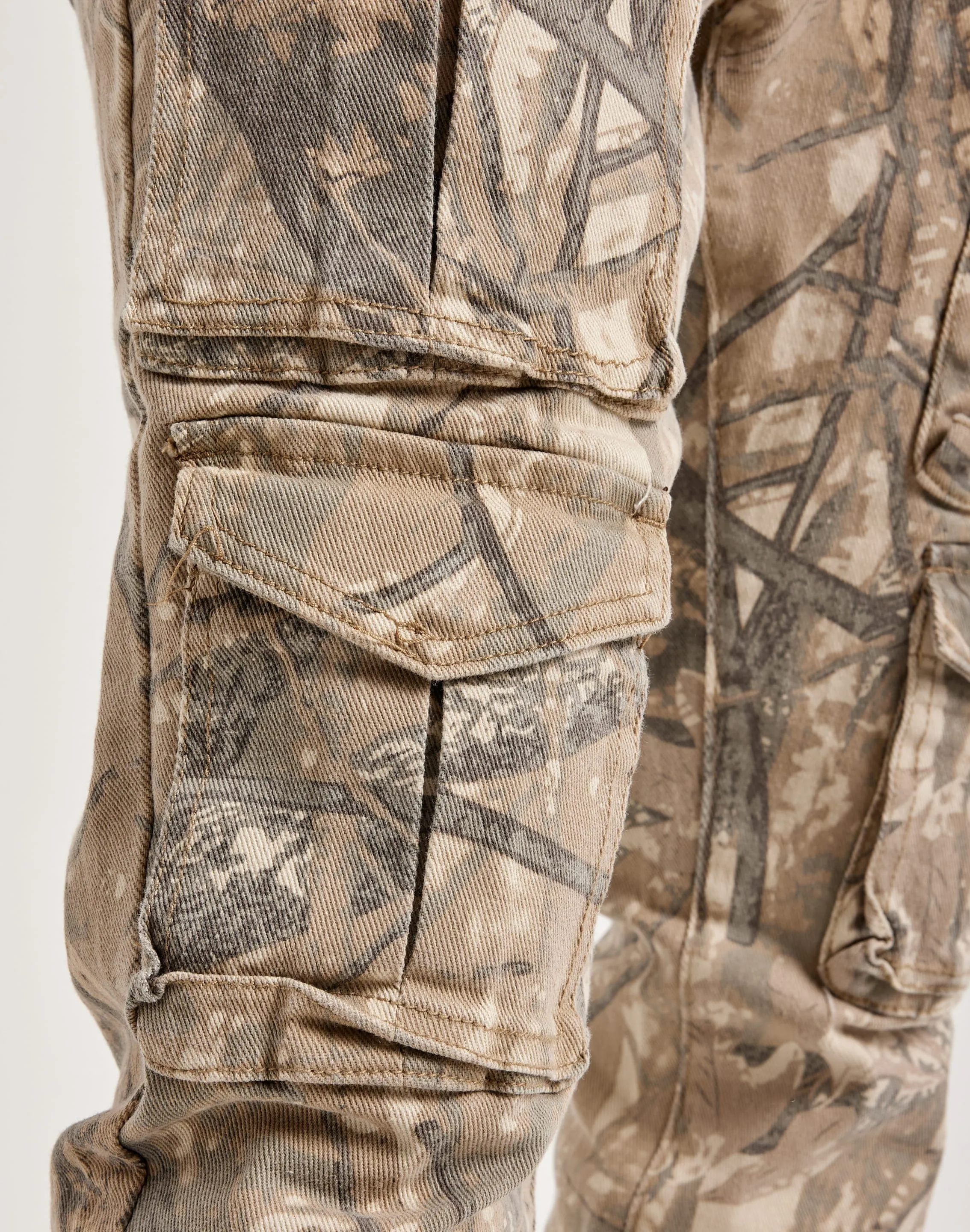 Smoke Rise Utility Stacked Flared Cargo Pants