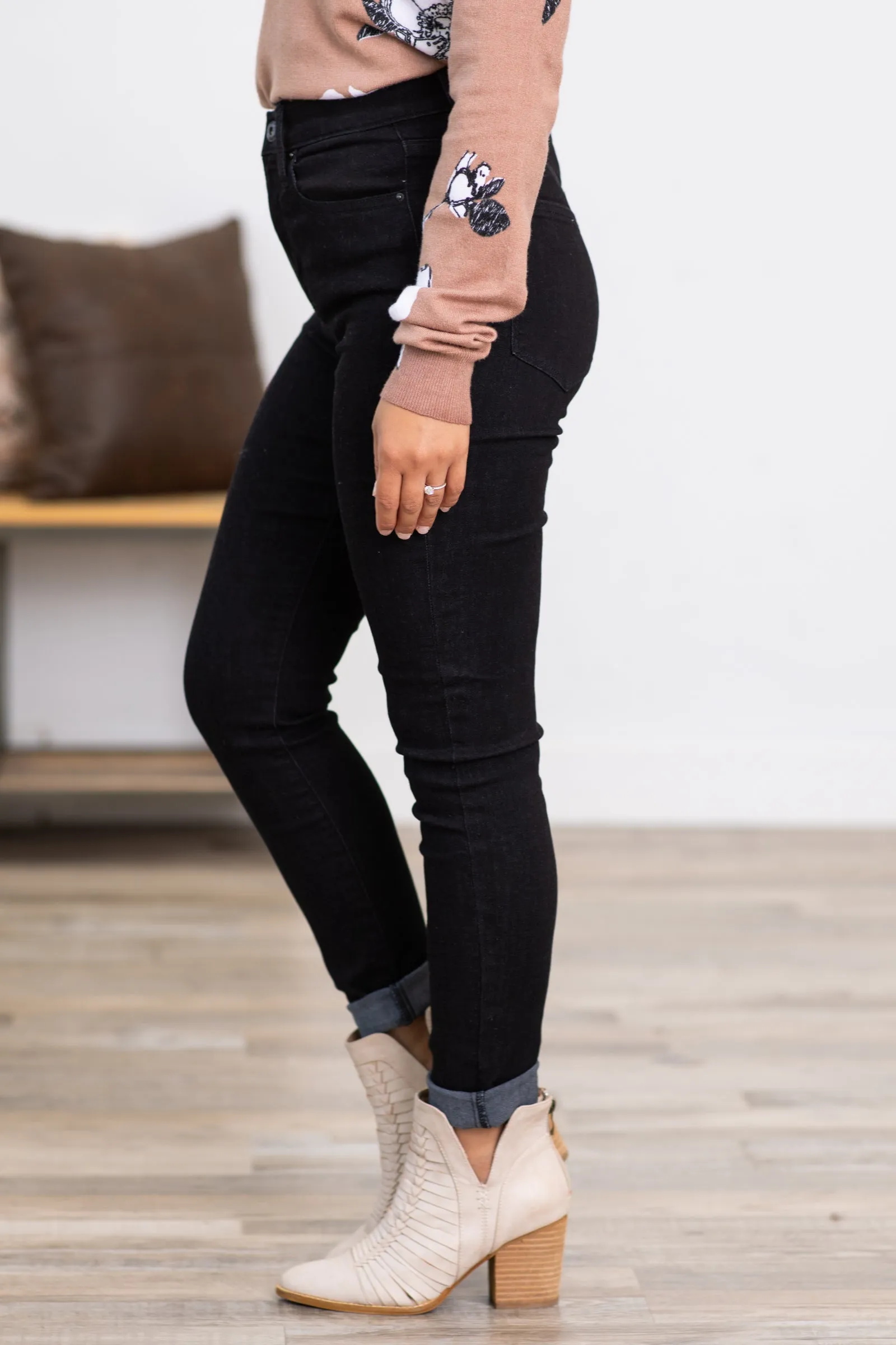 Sneak Peek Black Classic Skinny Jeans