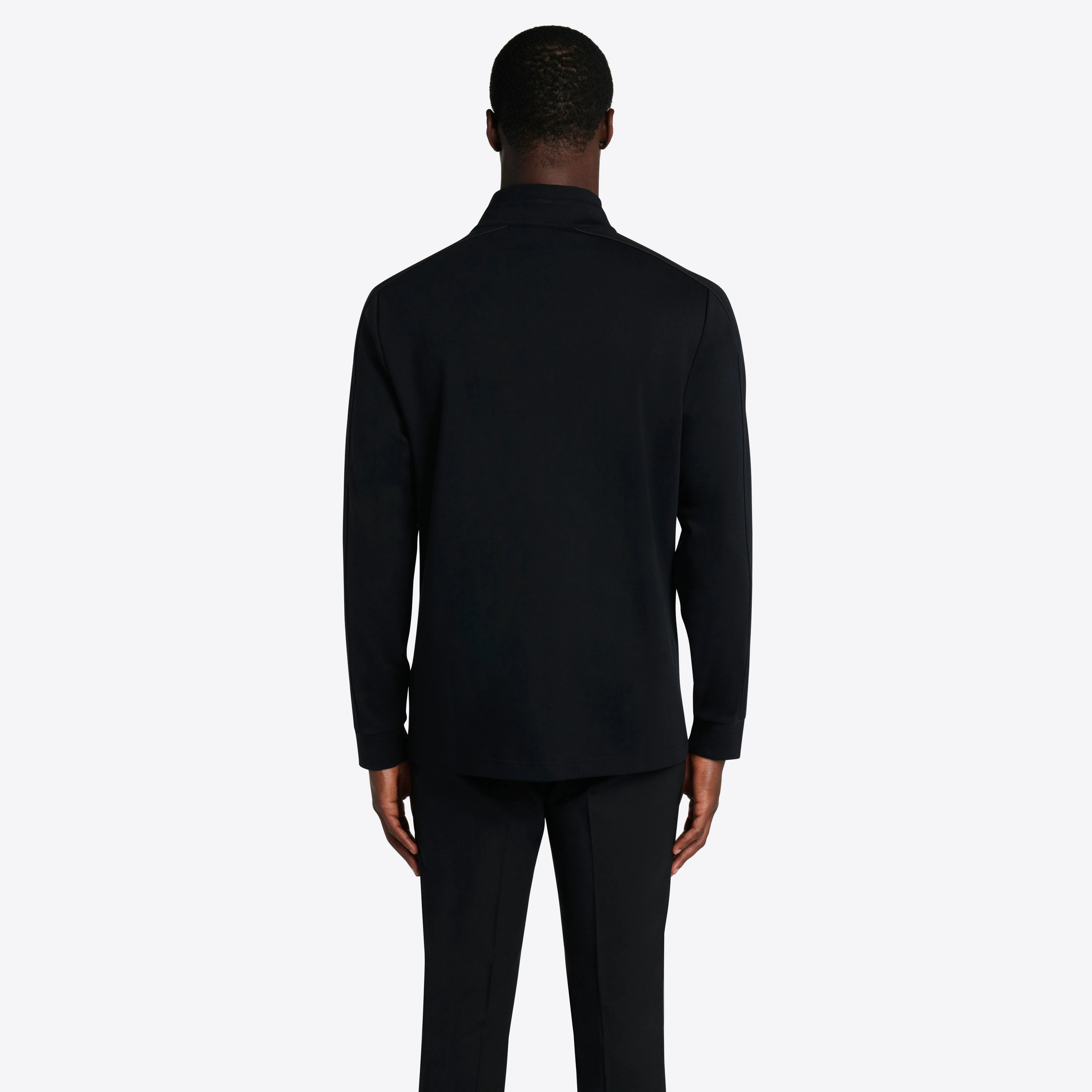 Solid Quarter Zip Mock Neck Pullover