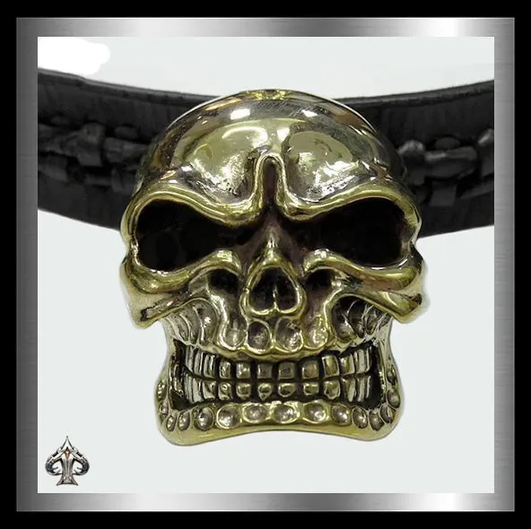 Sterling Silver Tough Biker Skull Belt Buckle