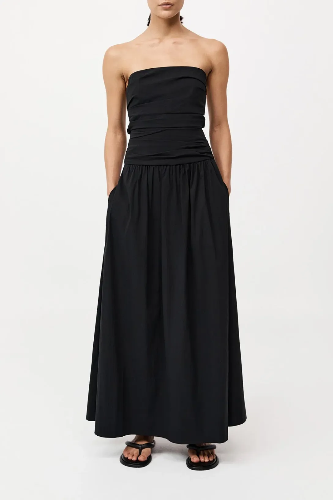 Strapless Tie Back Dress | Black