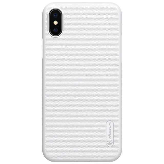 Super Frosted Shield  Hard Back Phone Case For Apple Iphone X   Protect Film - Black,Brown,Gold,Rose Gold,Red,White