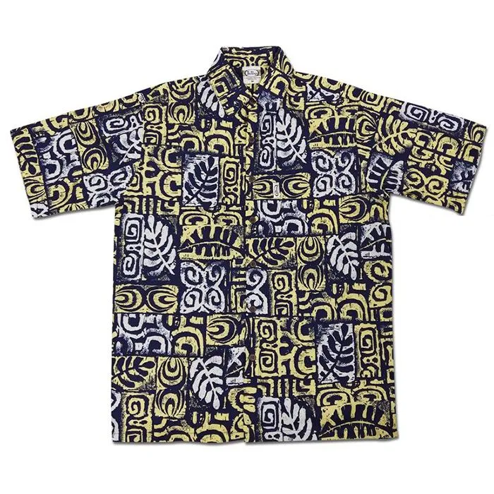 Tapa Blocks (Navy/Yellow)