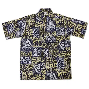 Tapa Blocks (Navy/Yellow)
