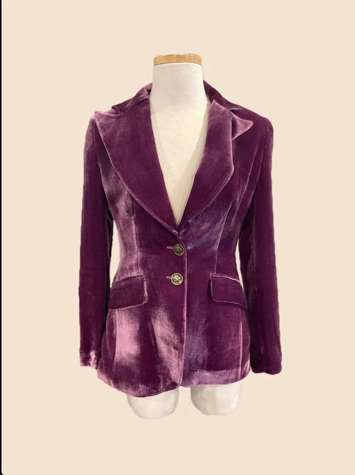 T.ba Swing Jacket In Silk Velvet