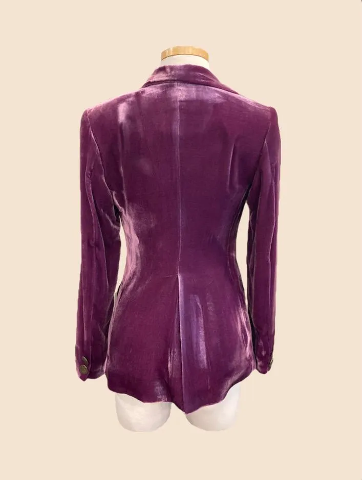 T.ba Swing Jacket In Silk Velvet