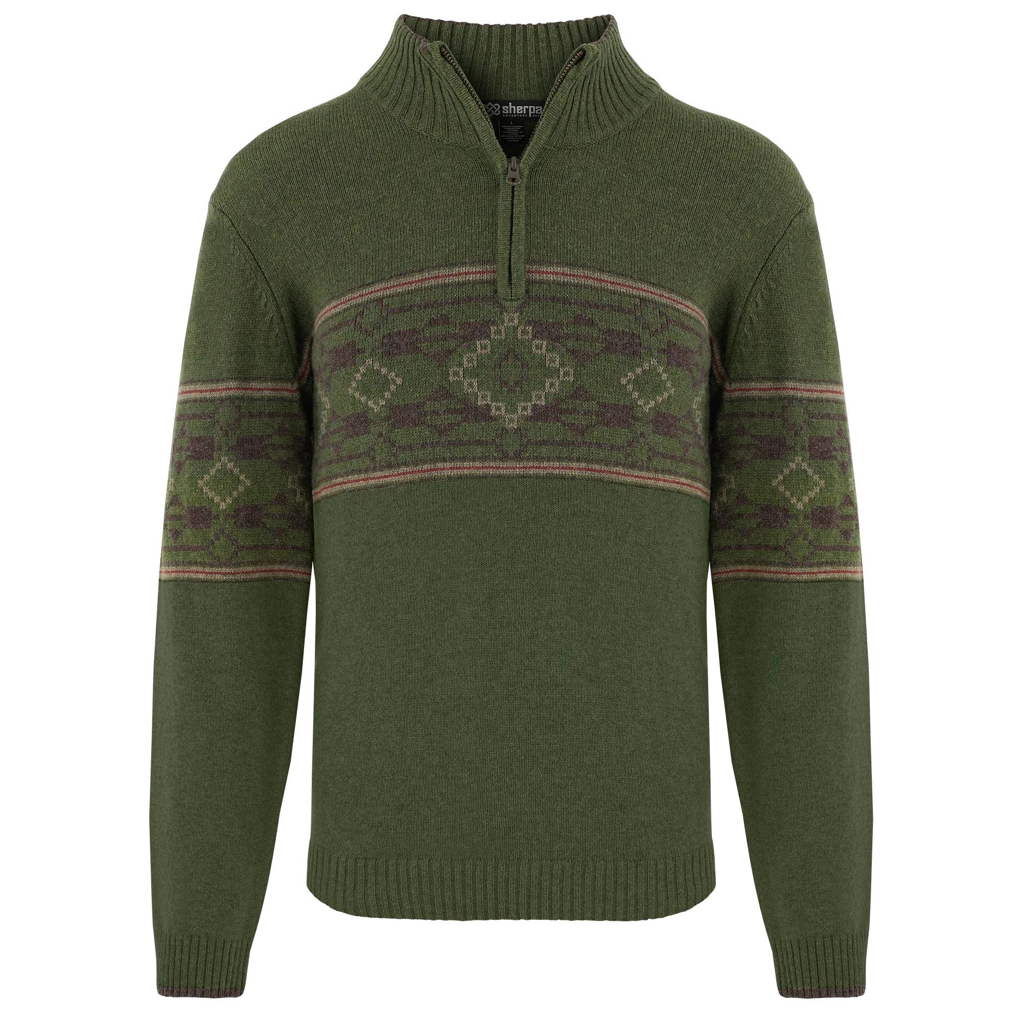 Tej Eco Quarter Zip Sweater - Evergreen