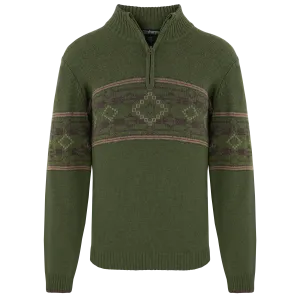 Tej Eco Quarter Zip Sweater - Evergreen