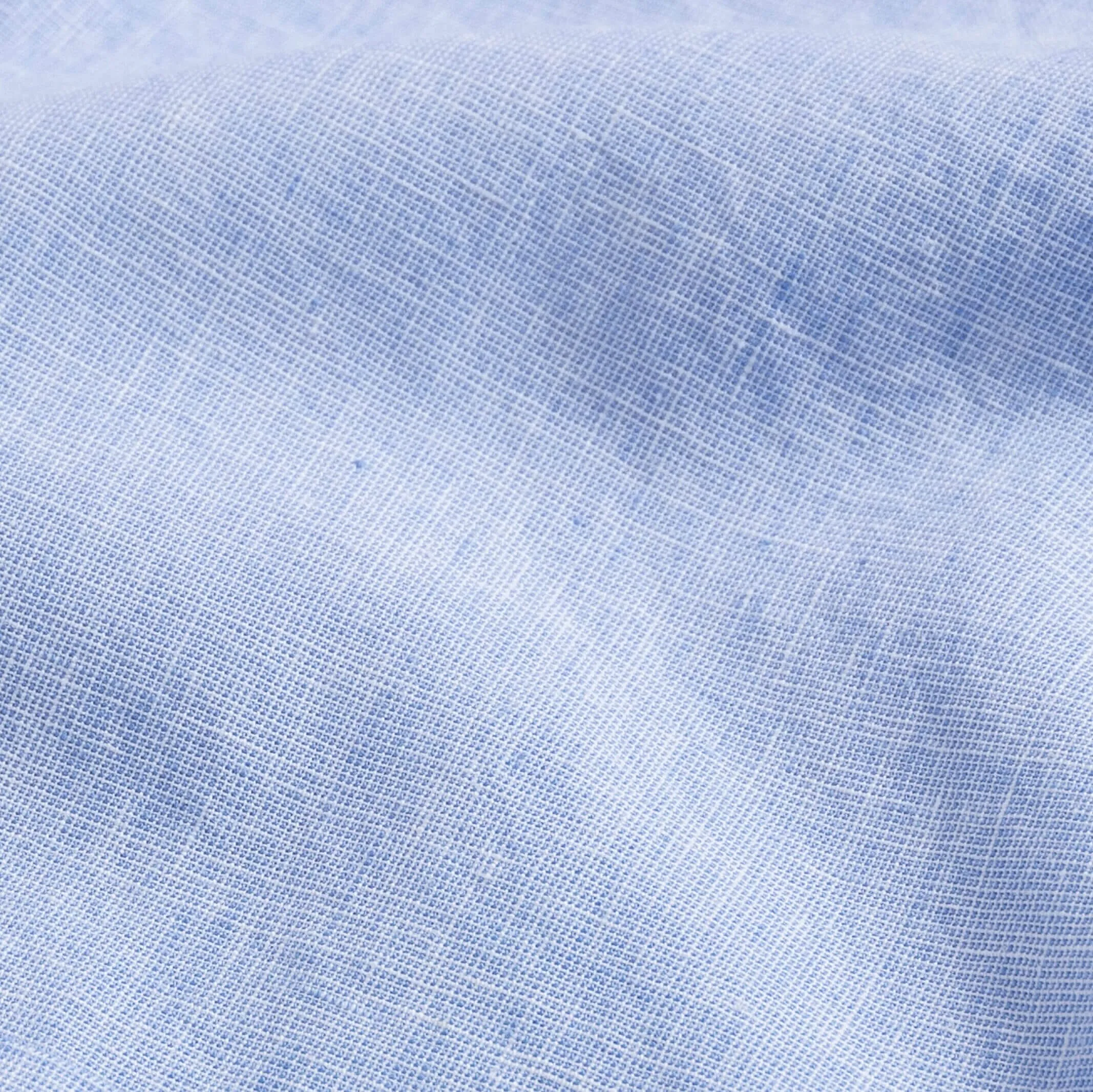 The Light Blue Short Sleeve Barretto Cotton Linen Custom Shirt