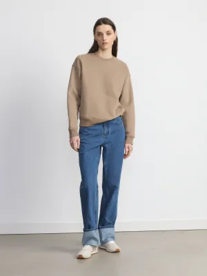 The Soft Crewneck Sweatshirt in Greige