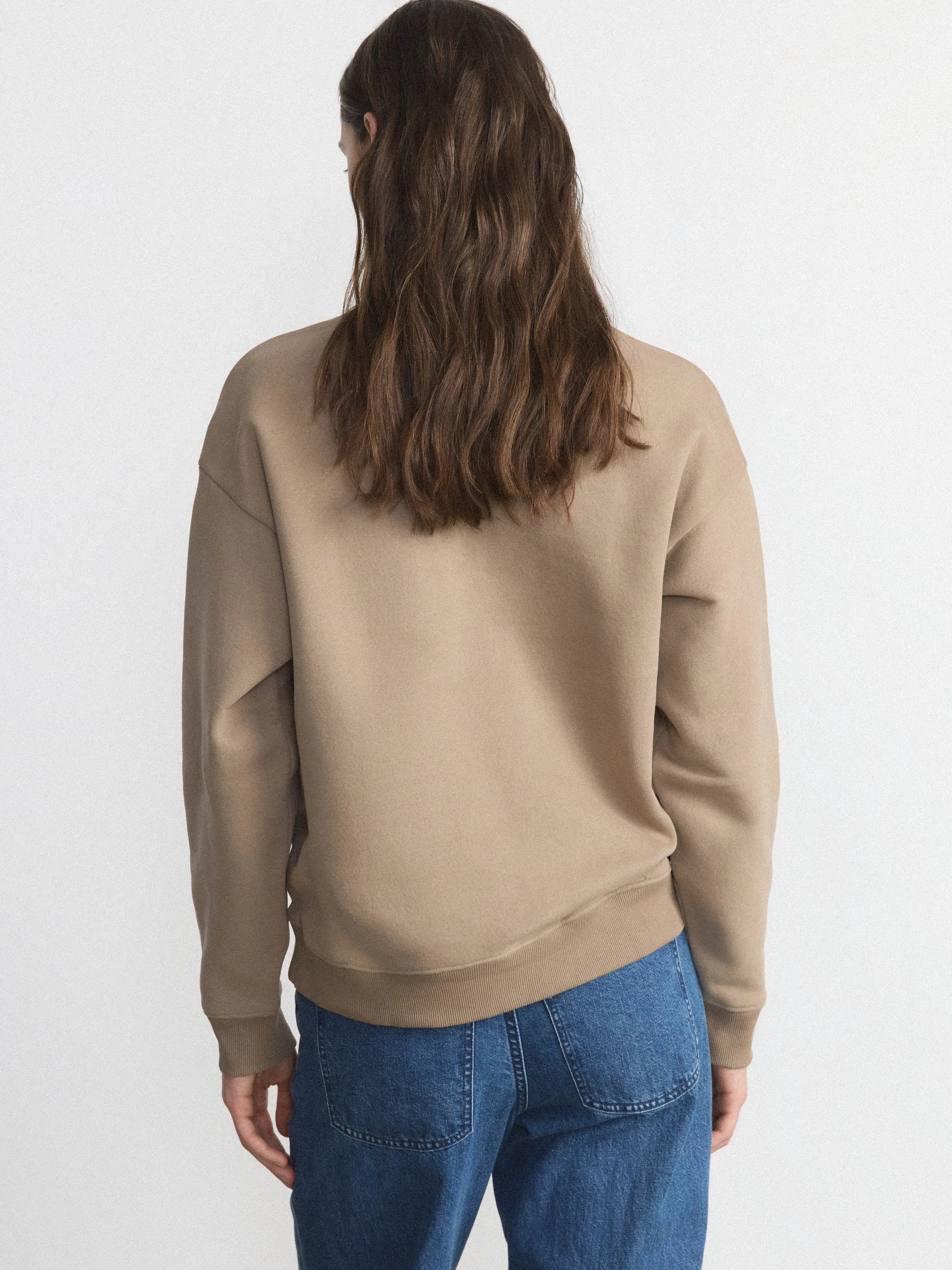The Soft Crewneck Sweatshirt in Greige