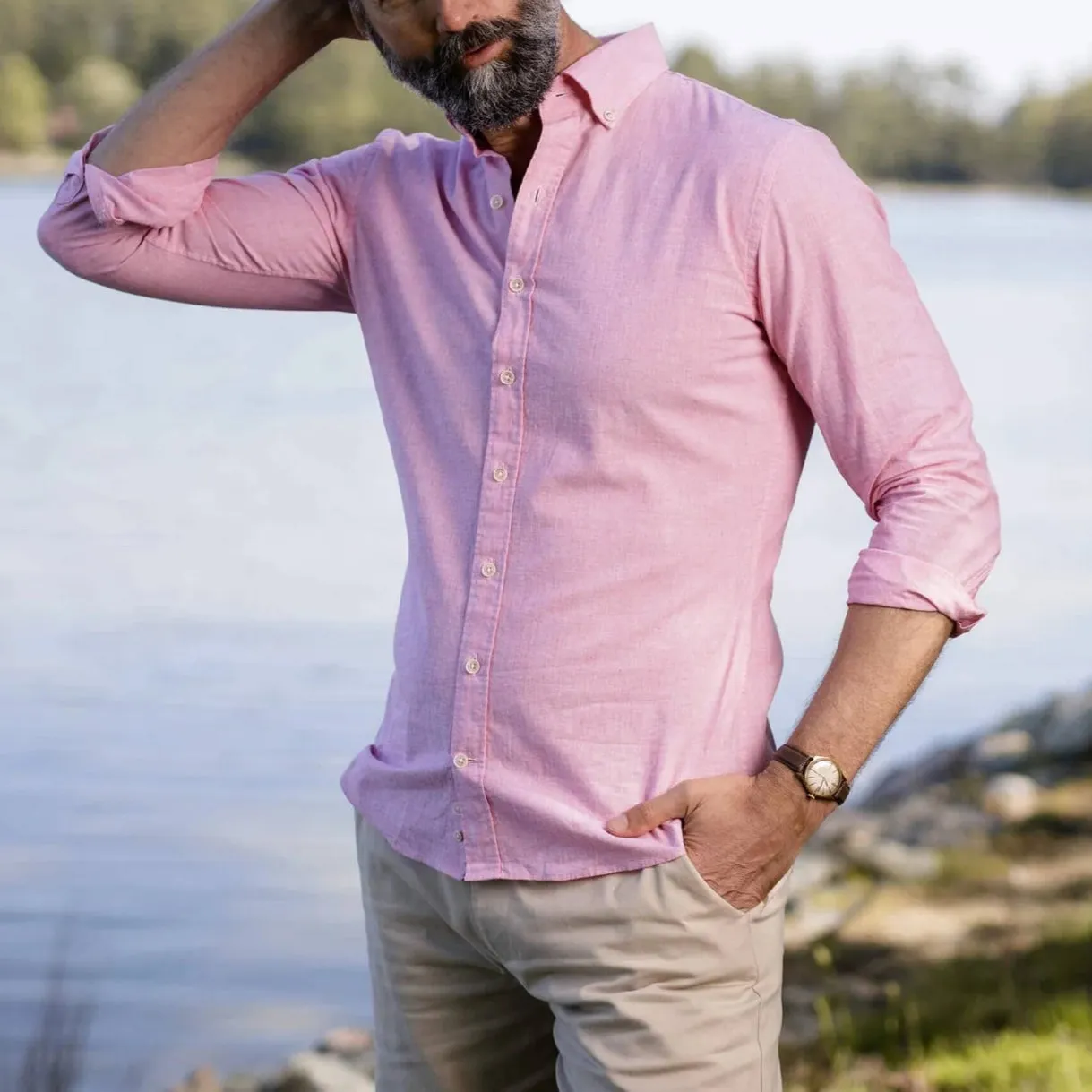 The Watermelon Barretto Cotton Linen Custom Shirt