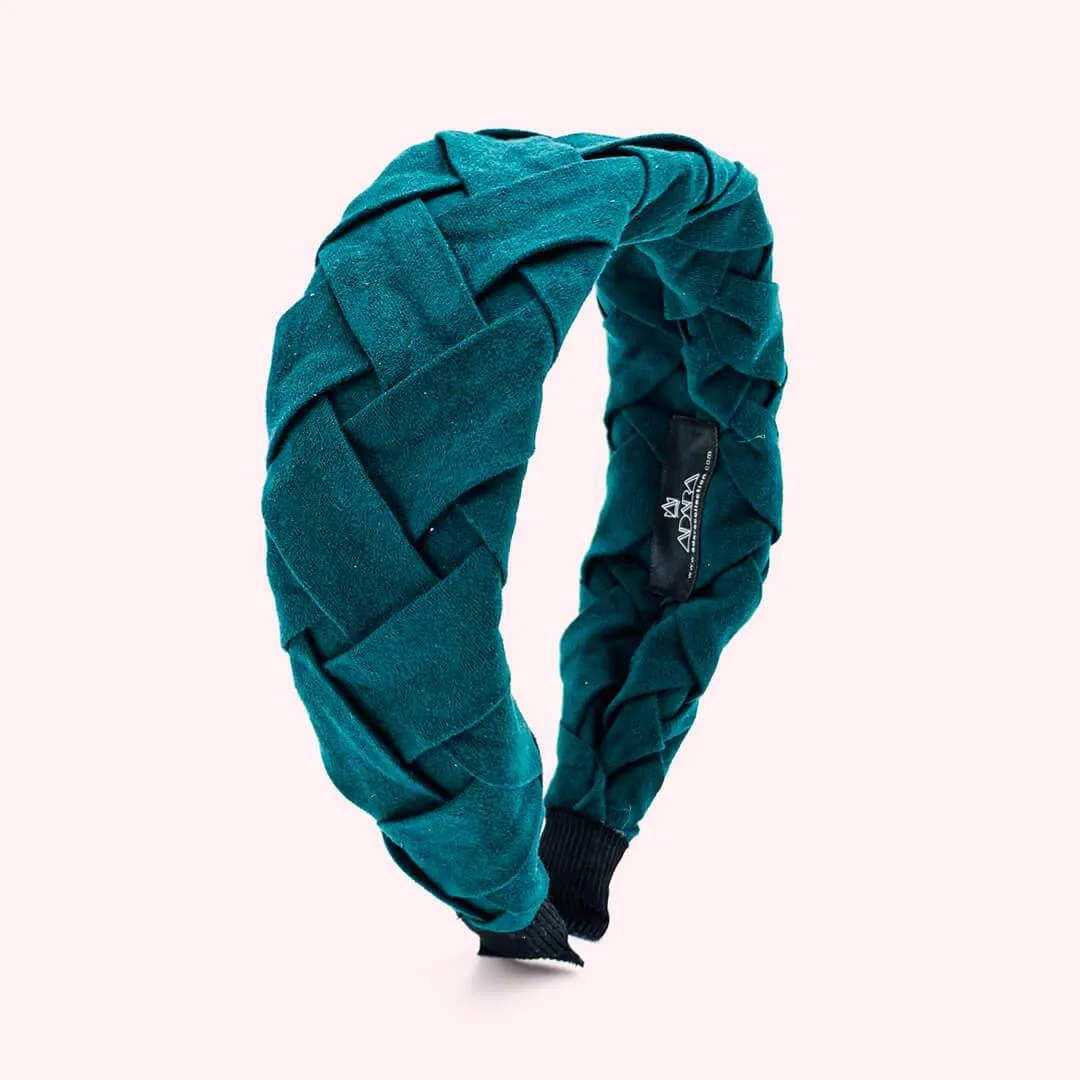 Twisted Velvet Braided Womens Wide Headbands • Delta Model