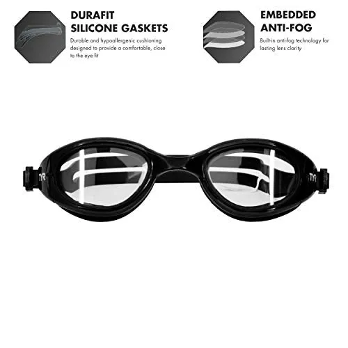 TYR Special Ops 2.0 Transition Swimming Goggles (Clear, Black)