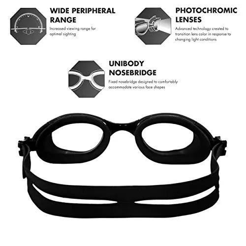 TYR Special Ops 2.0 Transition Swimming Goggles (Clear, Black)