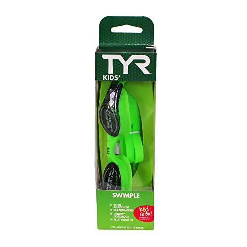 TYR Swimples Swimming Goggles (Smoke, Green)