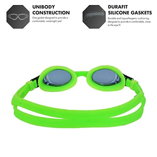 TYR Swimples Swimming Goggles (Smoke, Green)