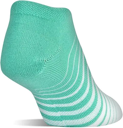 Under Armour Women's Essential Twist No Show Socks (6 Pack), Rainbow Stripes/Assorted, Medium