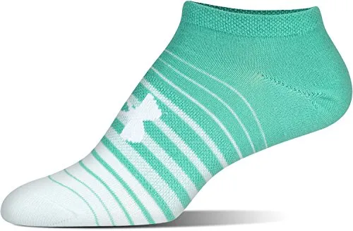 Under Armour Women's Essential Twist No Show Socks (6 Pack), Rainbow Stripes/Assorted, Medium
