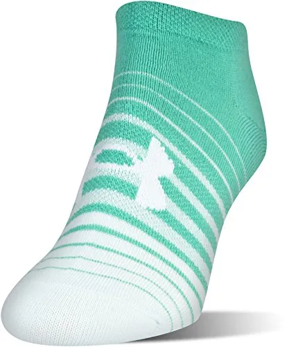 Under Armour Women's Essential Twist No Show Socks (6 Pack), Rainbow Stripes/Assorted, Medium