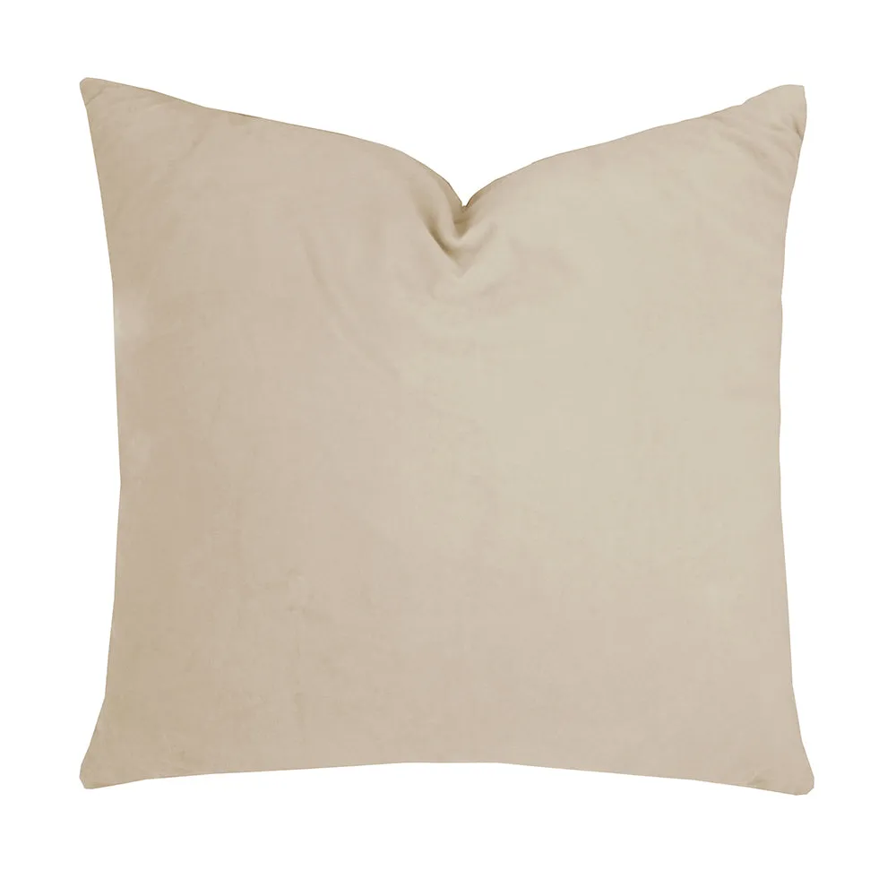 Velvet Square Cushion - Stone