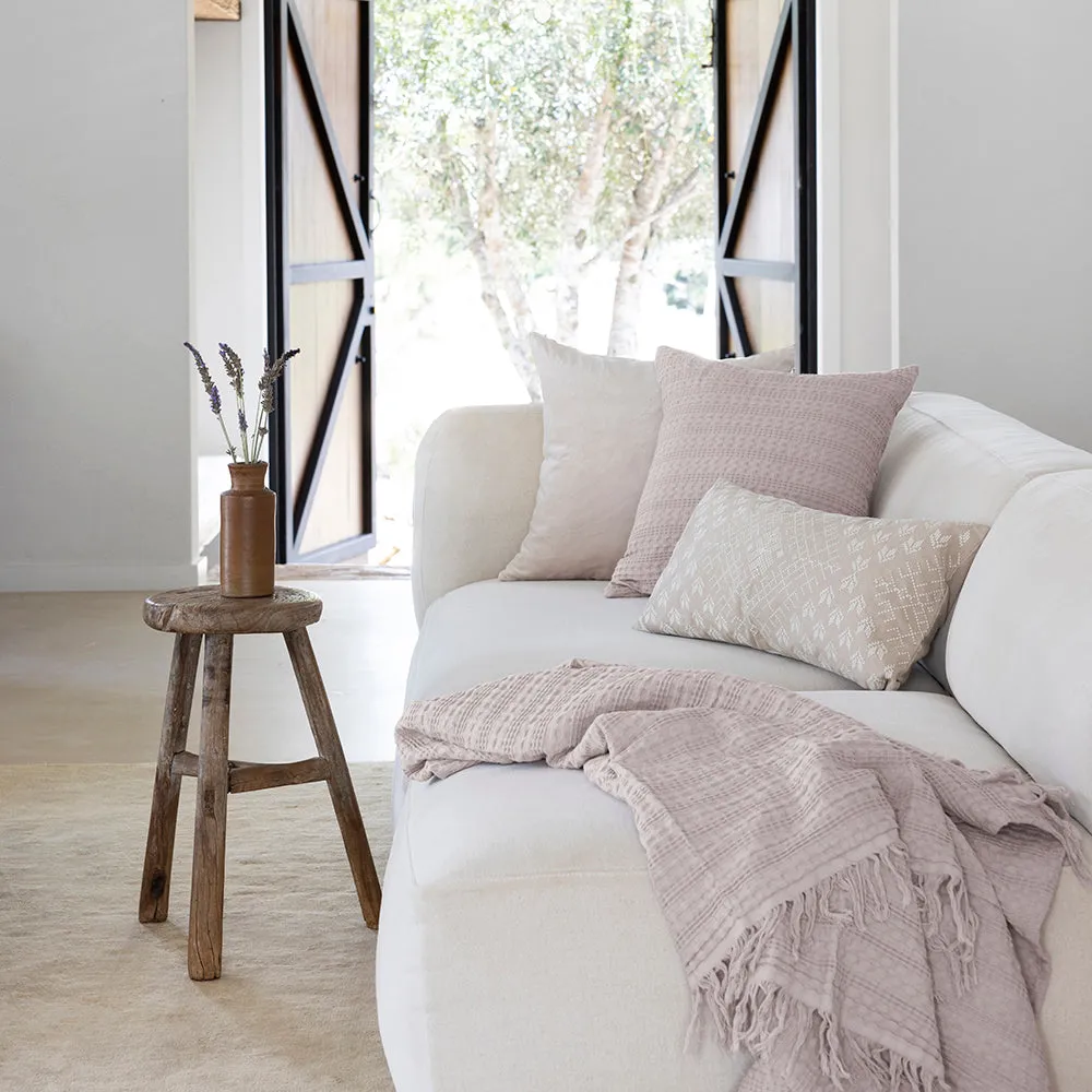 Velvet Square Cushion - Stone