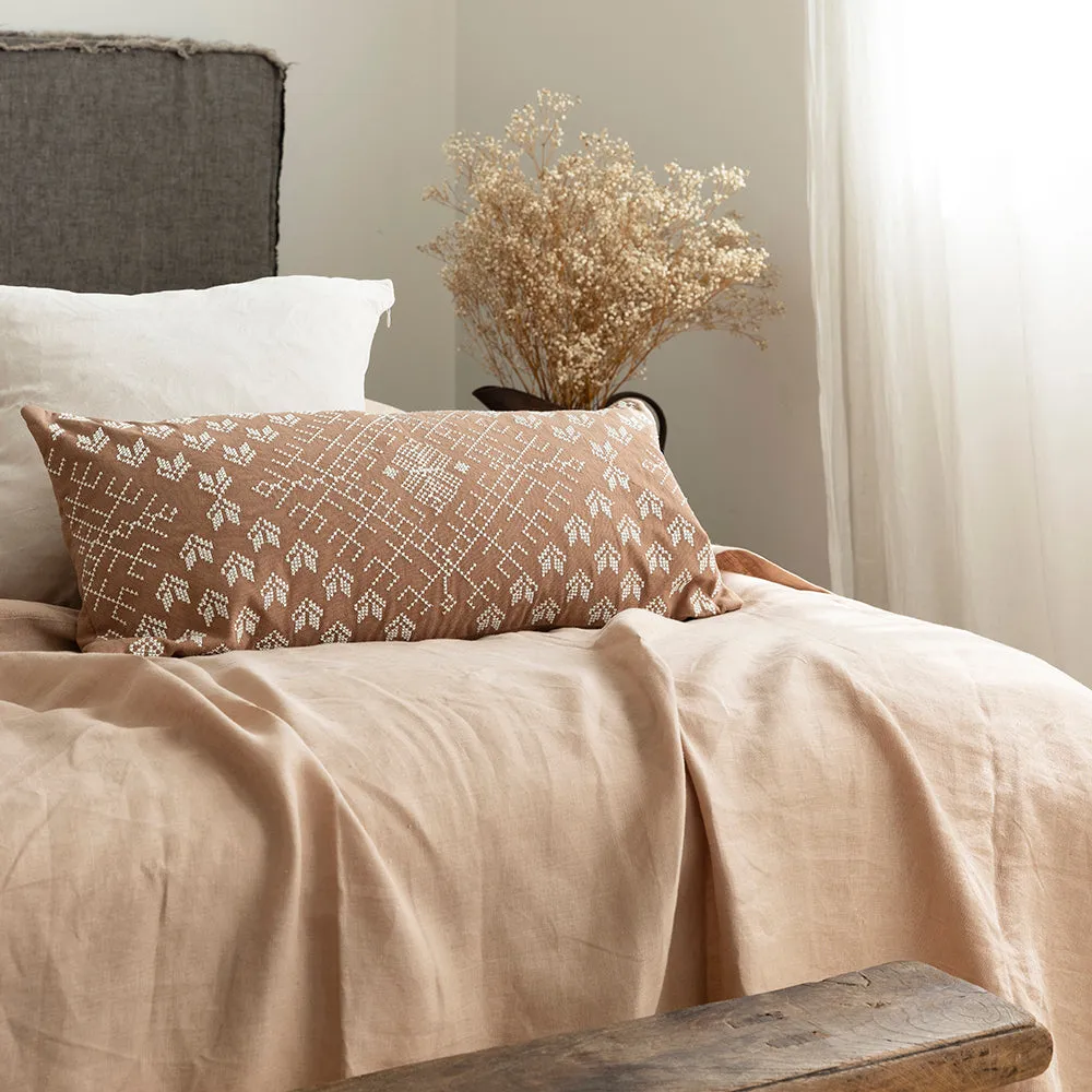 Velvet Square Cushion - Stone