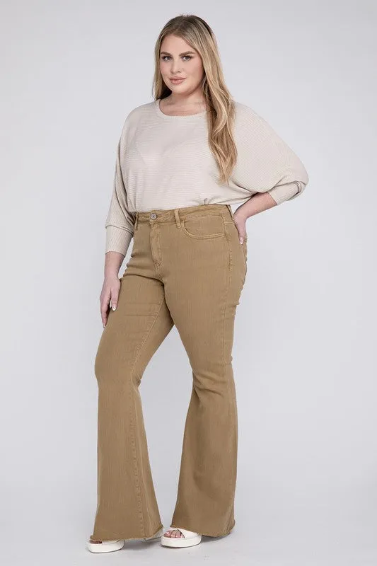 VERVET by Flying Monkey Plus Size High Rise Super Flare Jeans