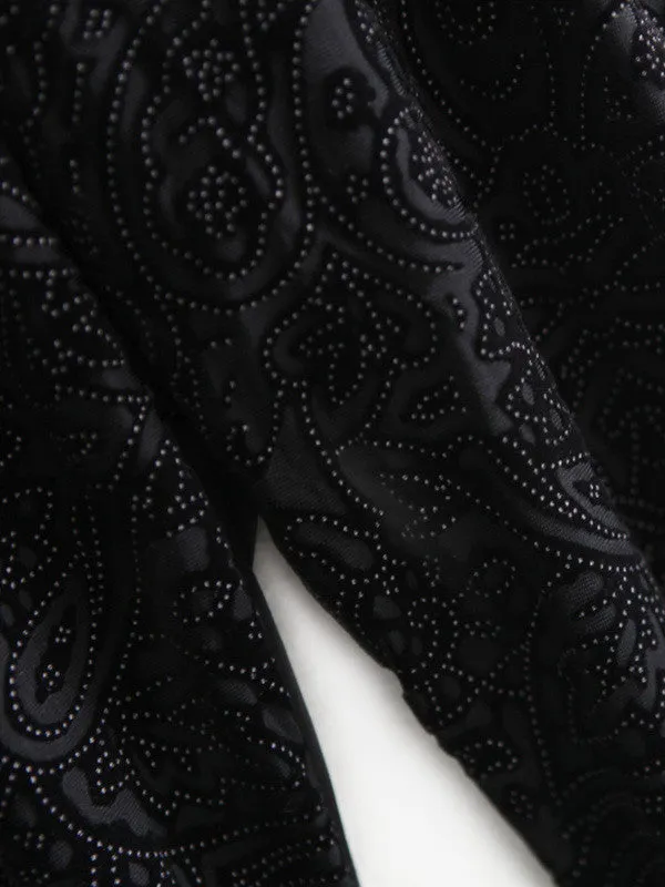 vintage pattern velvet cotton legging