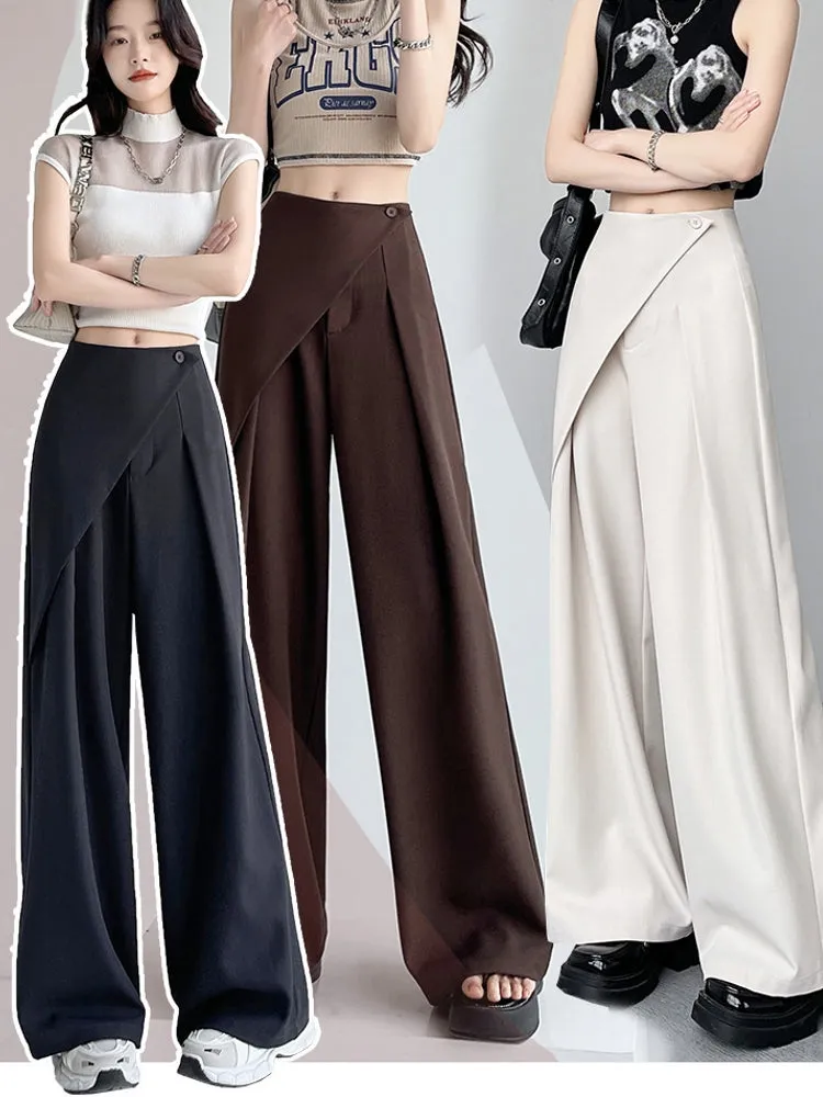 Women High Waist Wide Suit Pants