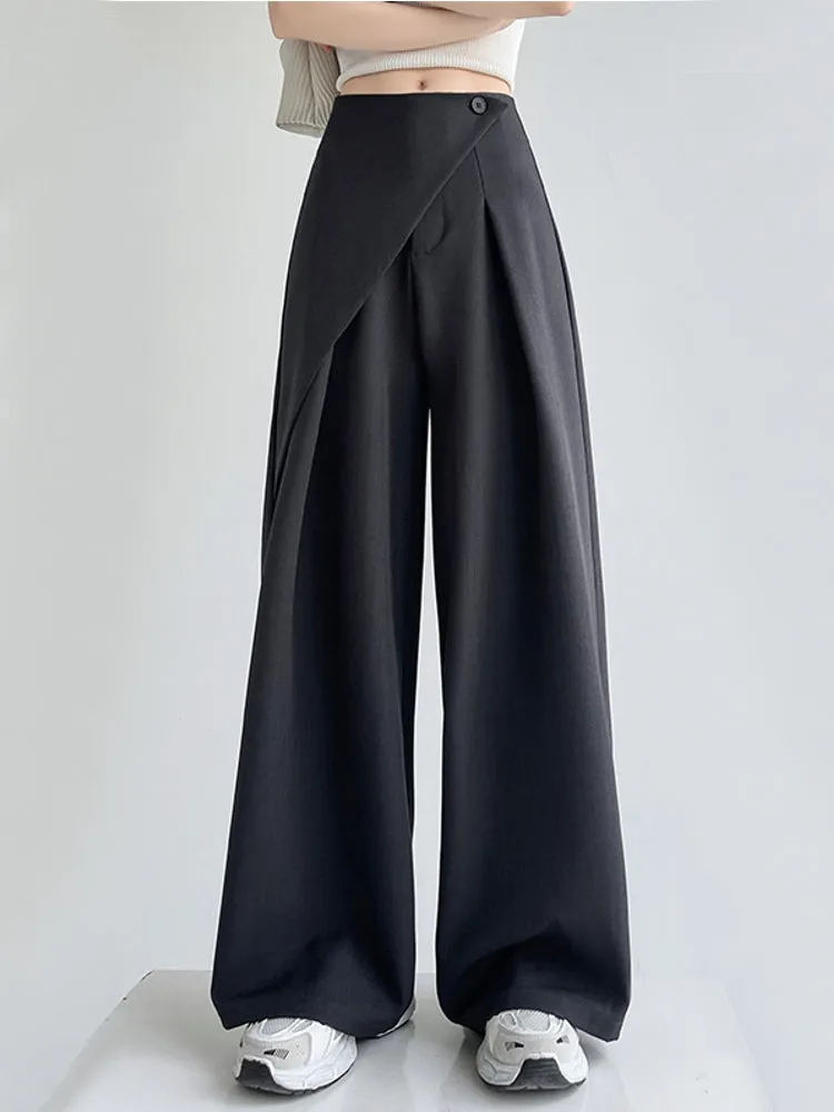 Women High Waist Wide Suit Pants