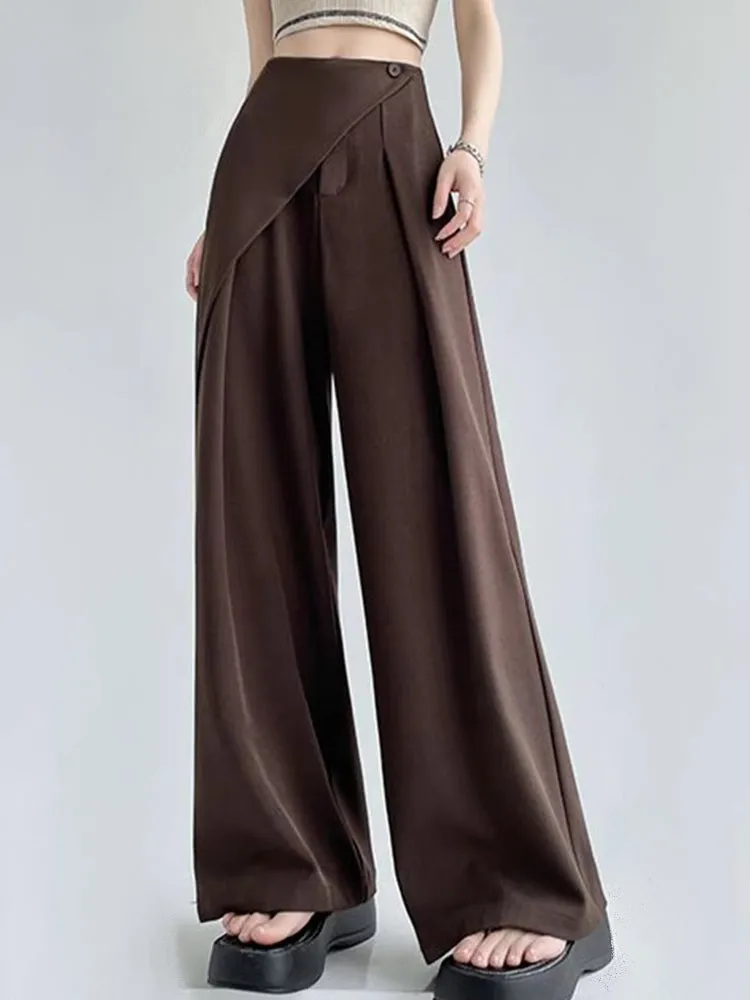 Women High Waist Wide Suit Pants