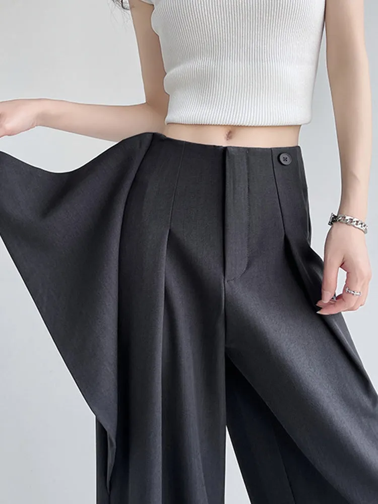 Women High Waist Wide Suit Pants