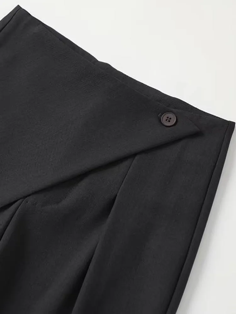 Women High Waist Wide Suit Pants